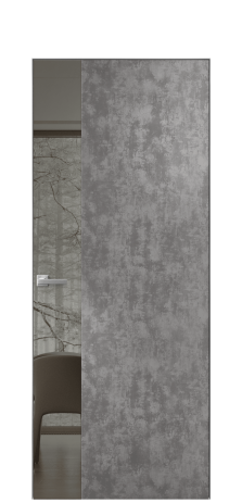 Дверь межкомнатная Vetro 19 Цвет Ice cacao Покрытие ПВХ ORIGINAL Наличник Скрытый короб хром Цена 42760