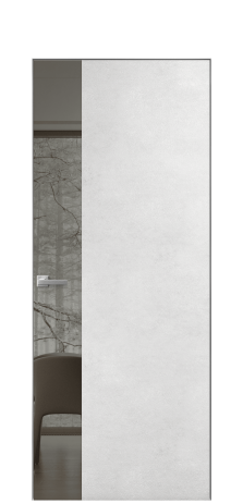 Дверь межкомнатная Vetro 19 Цвет Бетон известковый Покрытие ПВХ ORIGINAL Наличник Скрытый короб хром Цена 42760