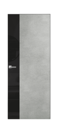 Дверь межкомнатная Vetro 19 Цвет Бетон серый Покрытие ПВХ ORIGINAL Наличник Скрытый короб хром Цена 42010