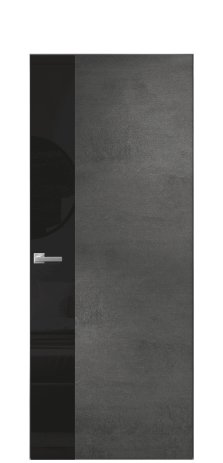 Дверь межкомнатная Vetro 19 Цвет Камень темный Покрытие ПВХ ORIGINAL Наличник Скрытый короб хром Цена 42010