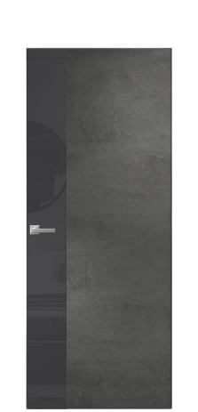 Дверь межкомнатная Vetro 19 Цвет Камень темный Покрытие ПВХ ORIGINAL Наличник Скрытый короб хром Цена 42760