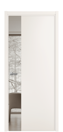 Дверь межкомнатная Vetro 19 Цвет Молочный Покрытие Эмаль  Наличник L 50 Цена 45425