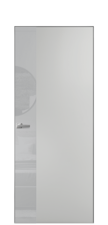 Дверь межкомнатная Vetro 19 Цвет Телегрей Покрытие Эмаль  Наличник Скрытый короб хром Цена 62560