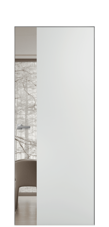 Дверь межкомнатная Vetro 19 Цвет Облачный Покрытие Эмаль  Наличник Скрытый короб хром Цена 62560