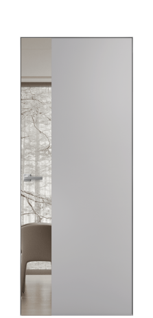 Дверь межкомнатная Vetro 19 Цвет Галечный Покрытие Эмаль  Наличник Скрытый короб хром Цена 62560