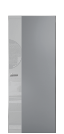 Дверь межкомнатная Vetro 19 Цвет Гриджио Покрытие Эмаль  Наличник Скрытый короб хром Цена 62560