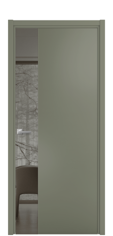 Дверь межкомнатная Vetro 19 Цвет Зеленый Покрытие Эмаль  Наличник L 50 Цена 45425