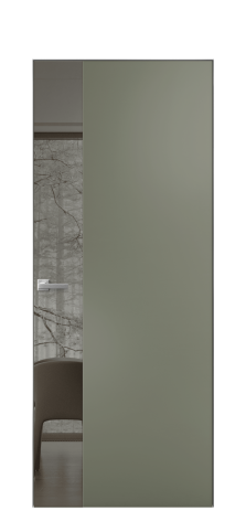 Дверь межкомнатная Vetro 19 Цвет Зеленый Покрытие Эмаль  Наличник Скрытый короб хром Цена 62560