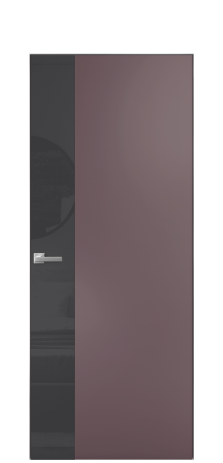 Дверь межкомнатная Vetro 19 Цвет Лиловый Покрытие Эмаль  Наличник Скрытый короб хром Цена 62560