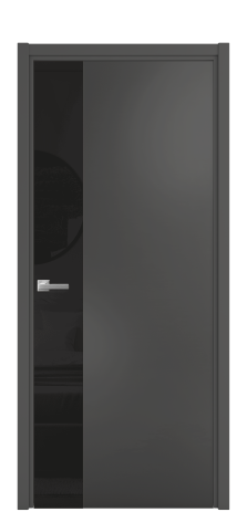 Дверь межкомнатная Vetro 19 Цвет Антрацит Покрытие Эмаль  Наличник L 50 Цена 44675