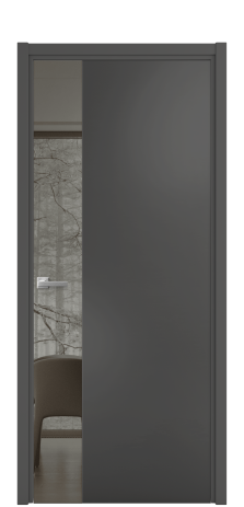 Дверь межкомнатная Vetro 19 Цвет Антрацит Покрытие Эмаль  Наличник L 50 Цена 45425