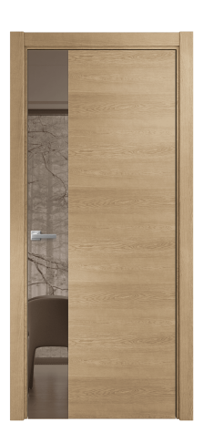 Дверь межкомнатная Vetro 19 Цвет Дуб Светлый Покрытие Шпон натуральный  Наличник L 75 Цена 51900