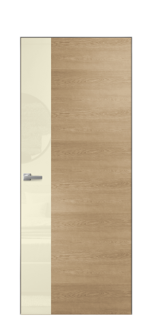 Дверь межкомнатная Vetro 19 Цвет Дуб Светлый Покрытие Шпон натуральный  Наличник Скрытый короб хром Цена 66110