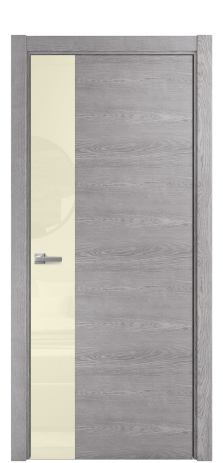 Дверь межкомнатная Vetro 19 Цвет Дуб Кварц Покрытие Шпон натуральный  Наличник L 75 Цена 51150