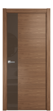 Дверь межкомнатная Vetro 19 Цвет Американский Орех Покрытие Шпон натуральный  Наличник L 75 Цена 55050