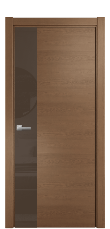 Дверь межкомнатная Vetro 19 Цвет Дуб Темный Покрытие Шпон натуральный  Наличник L 75 Цена 51150