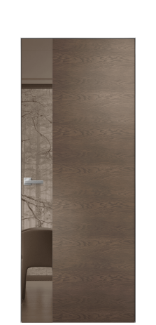 Дверь межкомнатная Vetro 19 Цвет Дуб Марракеш Покрытие Шпон натуральный  Наличник Скрытый короб хром Цена 66860