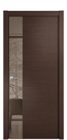 Дверь межкомнатная Vetro 19 Цвет Каштановый Орех Покрытие Шпон натуральный  Наличник L 75 Цена 55800