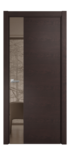 Дверь межкомнатная Vetro 19 Цвет Мореный Дуб Покрытие Шпон натуральный  Наличник L 75 Цена 51900