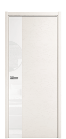 Дверь межкомнатная Vetro 19 Цвет Ясень Молочный Покрытие Шпон крашеный  Наличник L 50 Цена 48025