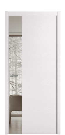 Дверь межкомнатная Vetro 19 Цвет Ясень Крем Покрытие Шпон крашеный  Наличник L 50 Цена 48775