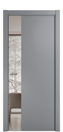 Дверь межкомнатная Ветро 19 Цвет Гриджио Покрытие Эмаль  Наличник L 75 Цена 52338