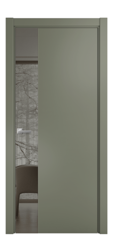 Дверь межкомнатная Ветро 19 Цвет Зеленый Покрытие Эмаль  Наличник L 75 Цена 52338