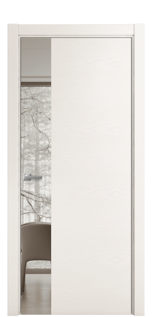 Дверь межкомнатная Ветро 19 Цвет Ясень Молочный Покрытие Шпон крашеный  Наличник L 75 Цена 53825