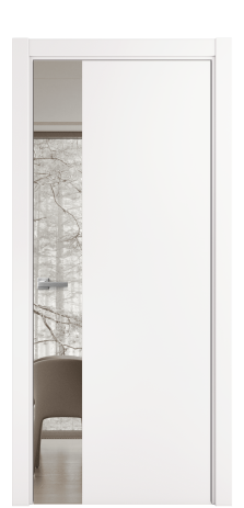 Дверь межкомнатная Vetro 19 Цвет Вайт Покрытие ПВХ SOFT (ПЭТ) Наличник L 75 Цена 39150