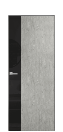Дверь межкомнатная Vetro 19 Цвет Скол камня грей Покрытие ПВХ ORIGINAL Наличник Скрытый короб хром Цена 45300