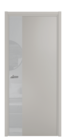 Дверь межкомнатная Vetro 19 Цвет Серый Шелк Покрытие Эмаль  Наличник L 50 Цена 50625