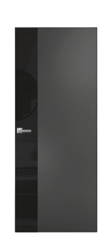 Дверь межкомнатная Vetro 19 Цвет Антрацит Покрытие Эмаль  Наличник Скрытый короб хром Цена 51563