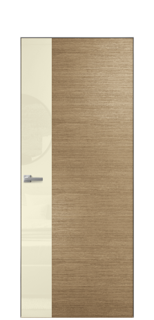 Дверь межкомнатная Vetro 19 Цвет Дуб Янтарь Покрытие Шпон масло  Наличник Скрытый короб хром Цена 55600