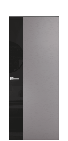 Дверь межкомнатная Vetro 19 Цвет Ясень Ирис Покрытие Шпон крашеный  Наличник Скрытый короб хром Цена 52150