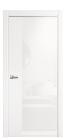 Дверь межкомнатная Vetro 20 Цвет Вайт Покрытие ПВХ SOFT (ПЭТ) Наличник L 75 Цена 45140