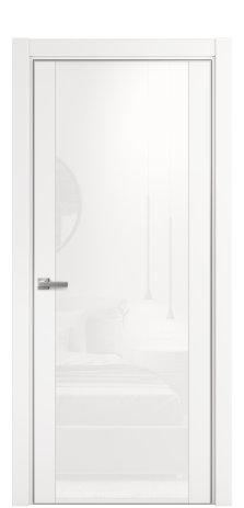 Дверь межкомнатная Vetro 21 Цвет Вайт Покрытие ПВХ SOFT (ПЭТ) Наличник L 75 Цена 54250