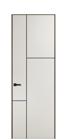 Дверь межкомнатная Слот 10-123 PVX Цвет Лайт Грей Покрытие ПВХ SOFT (ПЭТ) Наличник  Скрытый короб золото Цена 47173