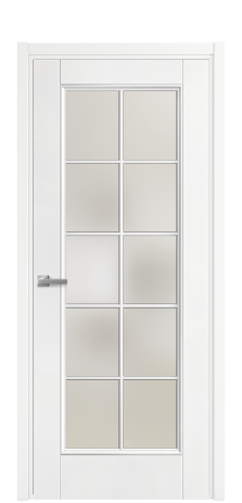Дверь межкомнатная Sienna 10 Цвет Белый Покрытие Эмаль  Наличник L 50 Цена 45465