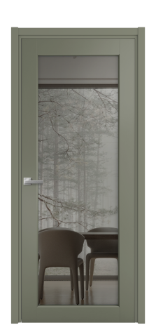 Дверь межкомнатная Strada 11 Цвет Зеленый Покрытие Эмаль  Наличник L 50 Цена 48925