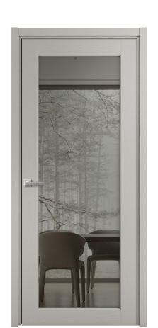 Дверь межкомнатная Strada 11 Цвет Ясень Серый Шелк Покрытие Шпон крашеный  Наличник L 50 Цена 54325