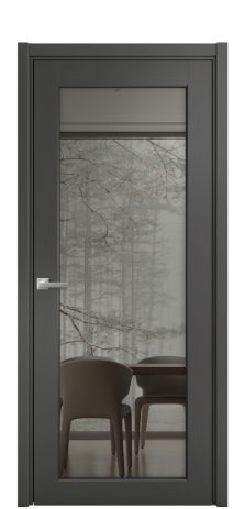 Дверь межкомнатная Strada 11 Цвет Ясень Антрацит Покрытие Шпон крашеный  Наличник L 50 Цена 54325