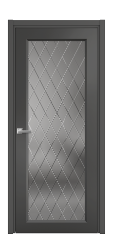 Дверь межкомнатная Страйп 1 Цвет Антрацит Покрытие Эмаль  Наличник L 50 Цена 47908