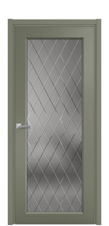 Дверь межкомнатная Stripe 1 Цвет Зеленый Покрытие Эмаль  Наличник L 50 Цена 46365