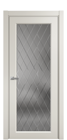 Дверь межкомнатная Страйп 1 Цвет Дымчатый Покрытие Эмаль  Наличник L 75 Цена 42338