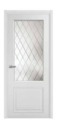 Дверь межкомнатная Страйп 2 Цвет Облачный Покрытие Эмаль  Наличник L 50 Цена 44980