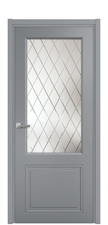 Дверь межкомнатная Stripe 2 Цвет Гриджио Покрытие Эмаль  Наличник L 50 Цена 46373