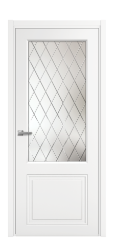 Дверь межкомнатная Stripe 2 Цвет Белый Покрытие Эмаль  Наличник L 50 Цена 39290