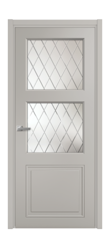 Дверь межкомнатная Stripe 3 Цвет Серый Шелк Покрытие Эмаль  Наличник L 50 Цена 45050