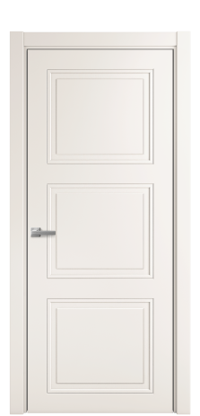 Дверь межкомнатная Страйп 3 Цвет Молочный Покрытие Эмаль  Наличник L 75 Цена 39298