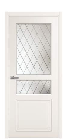 Дверь межкомнатная Страйп 4 Цвет Молочный Покрытие Эмаль  Наличник L 50 Цена 39771